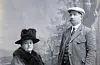 Hilda og Fritjof Andersen, oppdressa hos fotograf Chr. Jørgensen i Sauda.