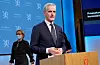 Statsminister Jonas Gahr Støre (Ap) og helse- og omsorgsminister Ingvild Kjerkol (Ap) under pressekonferansen om koronasituasjonen torsdag.
