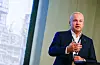 Konsernsjef Anders Opedal under Equinors presentasjon av kvartalsresultat på Equinors kontor på Fornebu.