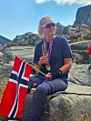 På toppen.