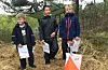Fornøyde rekrutter i ny-løypa: Chrisander L. Lindvoll, Sander Valskår Solbrekk og Theo Bastlien.
