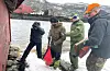 Sauda jeger- og fiskerforening har hatt god hjelp av Øyvind Nesheim, som til dagleg jobbar som minkekspert hos Statens naturoppsyn. Torsdag 9. februar sette han og foreininga ut seks minkfeller i Sauda. På bildet er dei på Tangen. Frå venstre: Atle Ringstrand, Øyvind Nesheim, Terje Risvoll og Helge Roti.