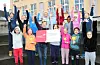 Sjuandeklassingane ved Fløgstad skule vann regionfinalen i First Lego League laurdag. Nå bli det Oslo-tur og skandinavisk finale om to og ei halv veke. Foto: Ingvil Bakka.