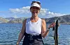 Beate Austarheim Dahl fekk turens største fisk, og hun ble veldig begeistret og stolt av fangsten sin.