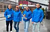 Fra venstre: Stortingsrepresentant Aleksander Stokkebø, stortingsrepresentant Margret Hagerup, stortingskandidat Sanna Rana, stortingskandidat og Sauda Høgres Andreas Rolfsen.
