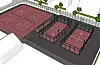 To tennisbanar til venstre er alt totalrenovert, men Åbøbyens Venner har fått avslag på søknaden om å etablere dei to padeltennisbanane til høgre.