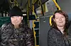Terje Austarheim og Kim Lie meiner Sauda bør få behalda rutebusstilbodet. Den nye henteordninga, som trer i kraft 1. juli neste år, har dei slett ikkje trua på. Foto: Ingvil Bakka.