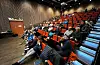 Informasjonsmøte i Kulturhuset Folkets Hus torsdag kveld. Utbyggingsplanane i Svandal var tema.