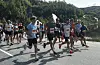 Arrangøren Sauda ferie & fritid hadde fullklaff med vêret da dei laurdag arrangerte Saudafjellet Maraton for første gong. Her startar halvmaratonfeltet på Breiborg.