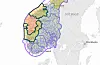 Skjermdump frå Meteorologisk institutt si varslingsteneste Varsom.