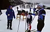 Geir Magne Ness gir ein dyktig sliten Øyvind Dybing ein kameratsleg dult i skuldra rett etter målgang.