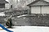 Vinteren ville ikkje sleppa taket heilt i mars og kom med fleire snøfall i Sauda, som her, 29. mars. Snøen i låglandet forsvann raskt, medan det nå blir meldt om mykje snø i høgda.