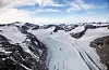 I alle fylke minkar isbreane på grunn av klimaendringar. Her ein isbre i Jotunheimen.