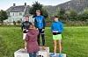 Juniorpallen, frå venstre Olav Dybing Bakka, Elias Dybing og Torben Djuv Søfting.