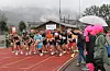 60 deltakarar stilte på startstreken. Start og mål var inne på Sauda stadion.
