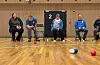 Populært med boccia-turnering i Saudahallen i helga. Her er det Brede Svendsen som siktar seg inn.