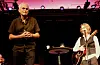 Nils Kristen Herheim og Kåre Rød var dei kulturhistoriske frontfigurane da Nilsemann» sette opp førestillinga Den gang Sauda var ein by». Tysdag blir det miniversjon av førestillinga på Folkets Hus. Arkivfoto.