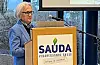Ellen Børseth, leiar av Haugesund sanitetsforening, besøkte Sauda.