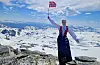 Thelma Sofie Herheim Guindani 1435 meter over havet på 17. mai.