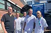 Parfymeduftande pasientar er ei utfordring i det lokale helsevesenet. Nå blir saudabuen bedt om å droppa godlukta når dei har behandlingstimar. Frå venstre: Tannlege Thomas Sørensen, dokter Julie Michalsen, sjukepleiar Kjersti Brekke, dokter Niels Sebastian Stuhr og helsefagarbeidar Malin Lofthus.