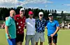 Vinnar-flighten under Wright Invitational. Frå venstre: Pål Lindby, Thomas Sørensen, Roger Lode, Kyrre Kygo» Gørvell-Dahll og Viktor Hovland.