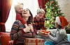family celebrating Christmas