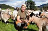 Stina Bakkedal Fosen og mannen Øystein bygger støl og satsar på geitostproduksjon på Litlastølen mellom Hellandsbygd og Breiborg.