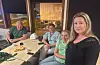 Nokre av dei lokale Sp-medlemmene var samla på valgvake i Eldresenteret. Frå venstre: Harald H. Løland, Jane Nordhagen Ilstad, Sigrid Bojesen Fatnes og Lillian Nordengen.