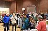Årets julemarknad i Saudahallen var godt besøkt.