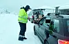 Statens vegvesen hadde kontroll i Sauda fredag.