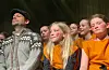 Johnny Dalini spelte unge Eigil Tveit, her saman med born frå kulturskulen.