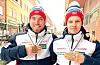 Thomas Karbøl Oxaal (til venstre) saman med ledsagar Geir Lervik under para-VM på ski i Østersund, januar 2023.
