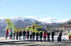 Norsk Luftambulanse tok imot elevane frå ambulanselinja ved Sauda vidaregåande skule, for ein gjennomgang av helikoptertenesta si rolle.