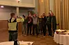 Speler Sps nasjonale nedgang inn på kommunevalet til hausten? Bildet er tatt under valvaken på Sauda Klubb hausten 2021.