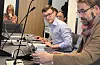 Ordførar Håvard Handeland og kommunedirektør Vegard Thise (til høgre) under formannskapsmøtet onsdag.