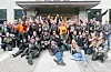 Harley-Davidson-motorsyklistar inntok Rådhusplassen i Sauda i juli.