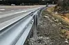 Fleire stader vil det bli montert nye rekkverk, slik det her er gjort på E39 Sveio.
