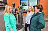 Senterpartiets Lillian Nordengen (frå venstre), Sigrid Bojesen Fatnes og Jane Nordhagen Ilstad er bekymra for at oppvekstprosjektet i kommunen blir gjennomført over hovudet» på mange foreldre og føresette.