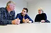 Sauda Høgre har, ifølge meiningsmålinga som er gjort for Ryfylke, greidd å halde 83 prosent av sine velgarar frå valet i 2019. Her er Dagfinn Birkeland, Filippo Ballarin og Aud Hege Jørgensen Hebnes i eit tidlegare møte i partiet.