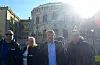 Frå venstre bedriftseigarane Dag Mikal Ramstad og Susanne Thorgersen, Sauda Vekst-leiar Endre Abotnes og Si-Glass-leiar Lars Sigve Søndenå.