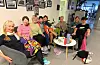 Godt humør etter trening. Frå venstre: Wenche G. Rød, Tordis Aas, Berit Saua, Ellen Marie Saua, Nansy Lund, Anne Irene Saua, Ruth Tove Herheim og Astrid Herheim.