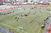 3,2 millionar av prisen for kunstgrasdekket på stadion er dekka av spelemidlar. Her frå Sentrumscupen i 2017.