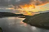 Bildet er tatt frå Ravnafjell 16. oktober, ved solnedgang klokka 18.15.