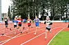 Olav Dybing Bakka (nummer 151) sprang inn til km-sølv på 1 500 meter i gutar 13-klassa på ny personleg rekord.