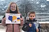 Elvira (9) og Helge (6) Tjordal valde å gjera det dei kan for å samla inn pengar til krigsramma ukrainarar.
