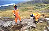I 2014 bygde sherpaer trapper på veg opp mot den 931 meter høge Hovlandsnuten i Sauda. Planen er at dei skal komma tilbake og gi Sagastien ytterlegare eit trappe-løft.