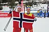 Thomas Karbøl Oxaal saman med ledsagar Geir Lervik er klare for VM-sprint i Trondheim. Bildet er frå første del av para-VM, som blei arrangert i Toblach i Italia.